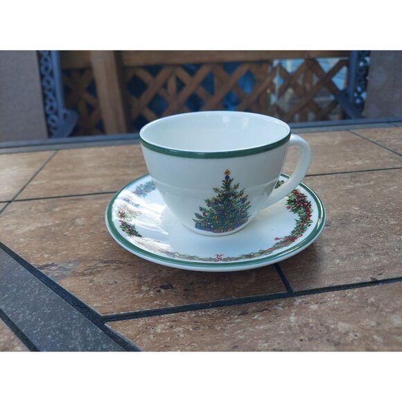 2 Christopher Radko Traditions Holiday Celebrations Cups & Saucers - Picture 2 of 3